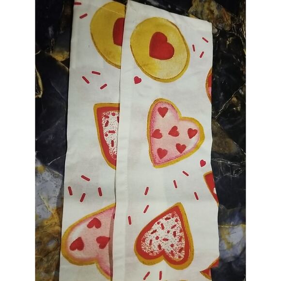 2 NEW Flour Sack Towel, Hey Sugar Valentines Day 100% Cotton, 15"x25" Seasonal - Picture 4 of 5